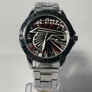 Atlanta Falcons NFL Team Logo Men's Stainless-Steel Silver Watch NEW